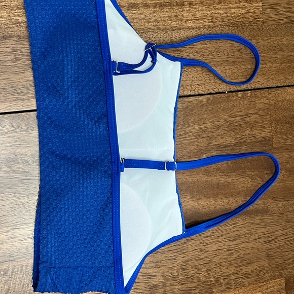 Blue Textured Two-Piece Bikini Set - Picture 5 of 6